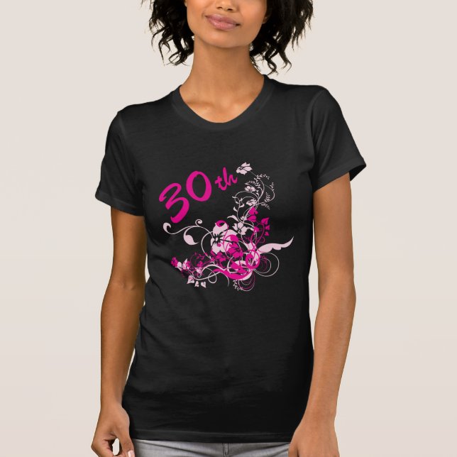 T-shirt Cadeau Floral 30e anniversaire (Devant)