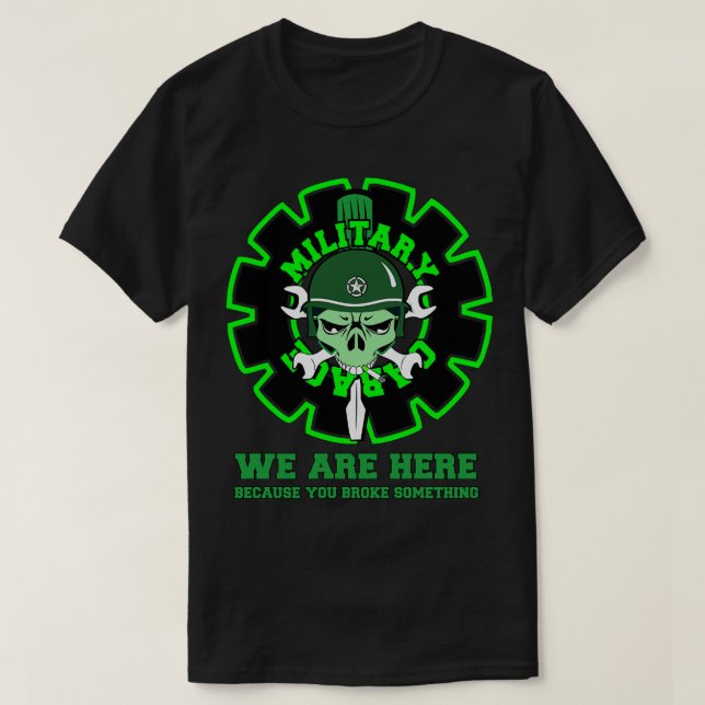 T-shirt cadeau Garage militaire (Design devant)