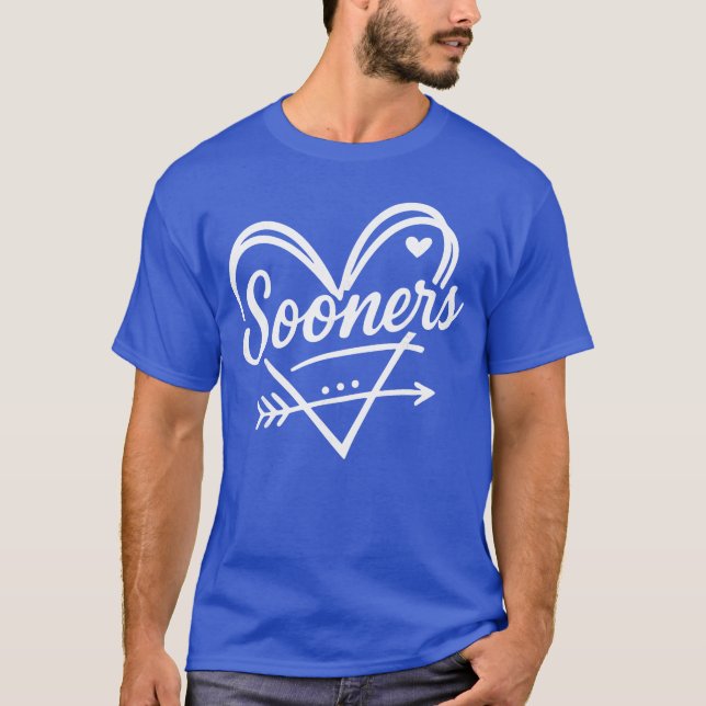 T-shirt Cadeau graphique de flèche de coeur de Sooner vint (Devant)
