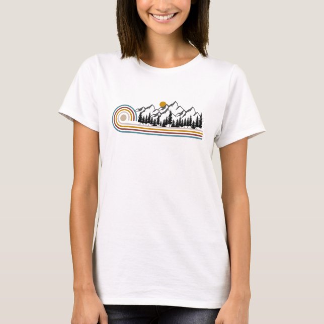 T-shirt Cadeau graphique des montagnes (Devant)