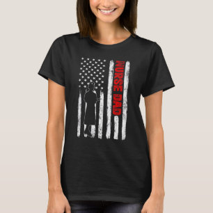 T-shirt Cadeau homme drôle Fête des Pères Drapeau Américai