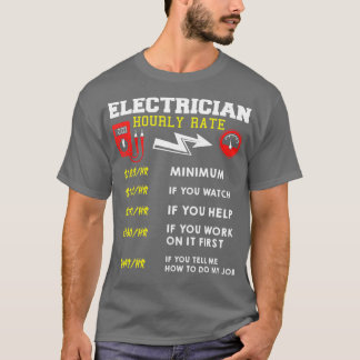 T-shirt Cadeau horaire pour Electrician Funny (4)