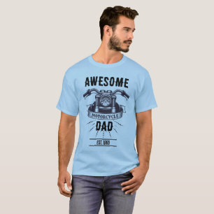 T-shirt Cadeau Incroyable pour Papa Motard