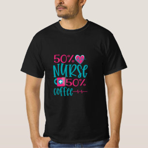 T-shirt Cadeau infirmière   50 Infirmière 50 café