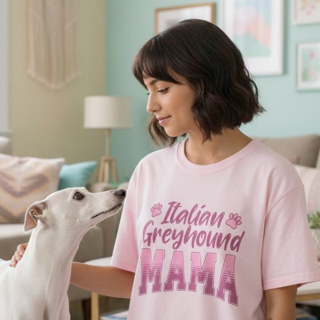 T-shirt Cadeau italien Greyhound Mama pour maman de chien (Italian Greyhound Mama Gift for Dog Mom T-Shirt.)