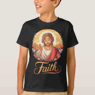 T-shirt Cadeau Jésus Anime Drôle Christ Dieu Christi Japon