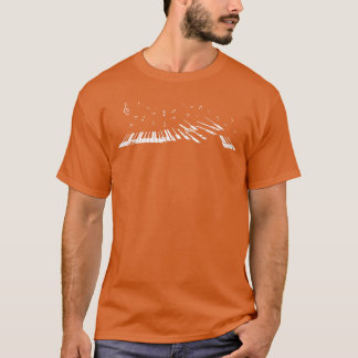 T-shirt Cadeau Joueur de Piano Musique Classique Notes de