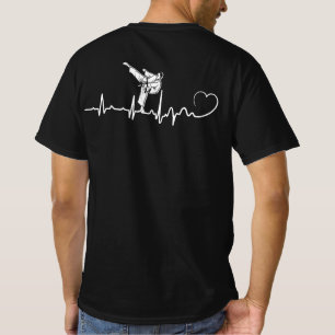 T-shirt Cadeau Karate Heartbeat Pour Karateka
