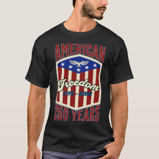 T-shirt Cadeau Liberté Américaine 250 Ans Vintage 1776 202