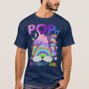 T-shirt Cadeau Licorne Fidget Pop It Fête 5 Ans Fille 5