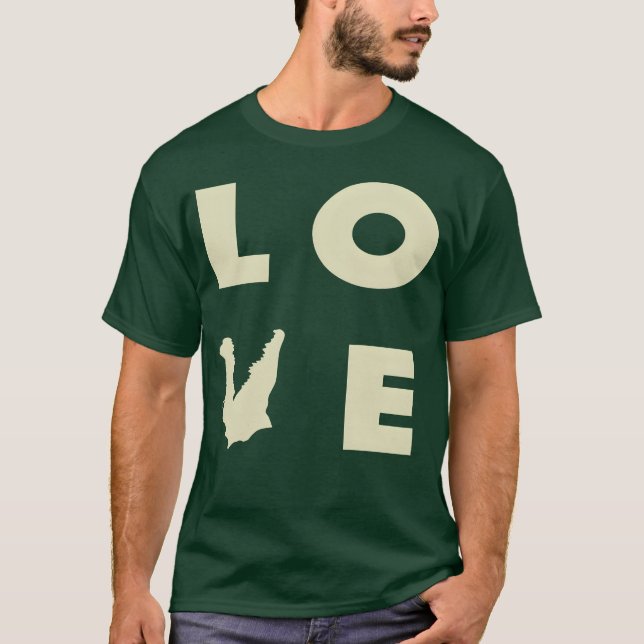 T-shirt Cadeau Love Crocodile (Devant)