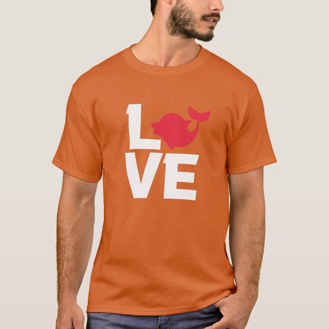 T-shirt Cadeau Love Dolphin (Devant)
