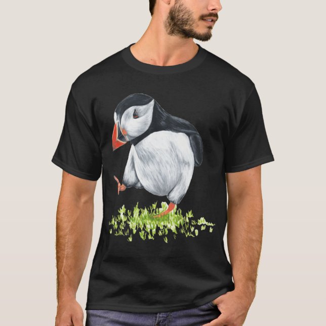 T-shirt Cadeau Macareux dansant (Devant)