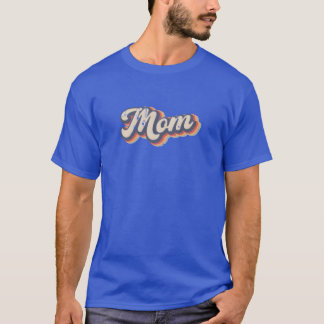 T-shirt Cadeau Maman Vintage 3d Arc-en-ciel 90s Détresse