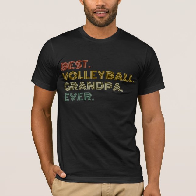 T-shirt cadeau meilleur grand-père de volley-ball jamais p (Devant)