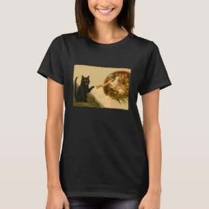 T-shirt Cadeau Mème d'Art de Patte de Chat Noir Drôle