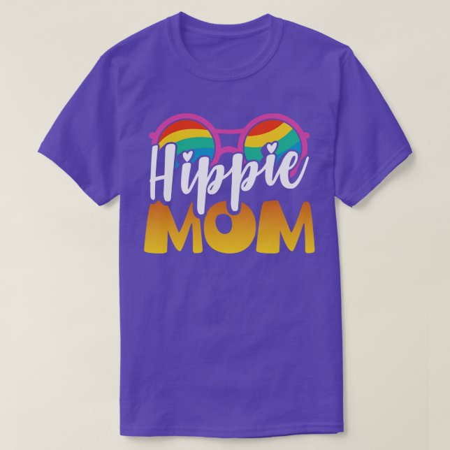 T-shirt Cadeau mignon Hippie Maman (Design devant)