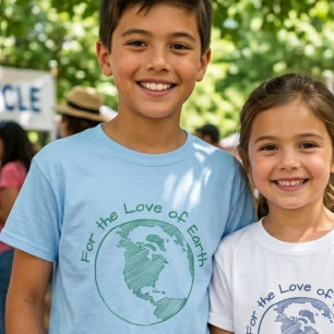 T-shirt Cadeau minimal éco pour les enfants pour l'amour d