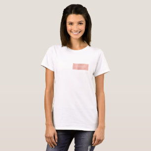 T-shirt Cadeau minimal métallique de poudre d'or de rose