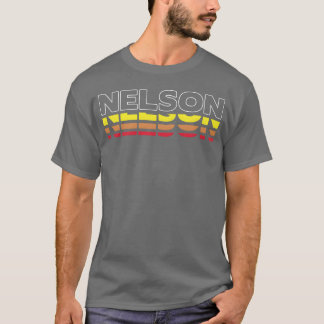 T-shirt Cadeau Nelson prénom drôle vintage coucher de sole