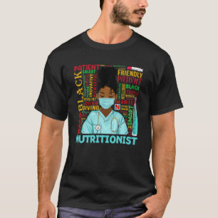 T-shirt Cadeau nutritionniste Femmes afro-américaines Noir