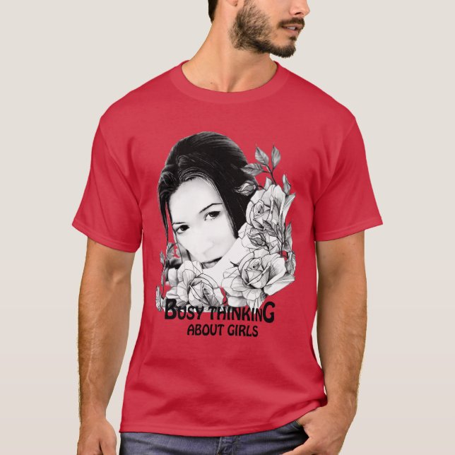 T-shirt Cadeau OCCUPE À PENSER AUX FILLES (Devant)