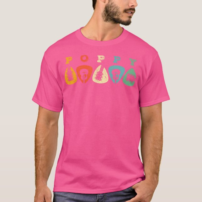 T-shirt Cadeau Onglet de guitare Poppy Grandpa Guitariste  (Devant)