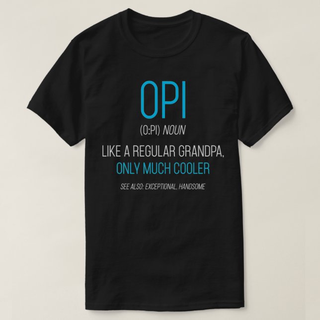 T-shirt Cadeau Opi Mens Comme Un Grandpa Definition Co (Design devant)