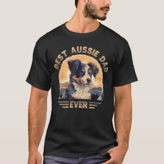 T-shirt Cadeau Papa Australien Aussie Berger Australien