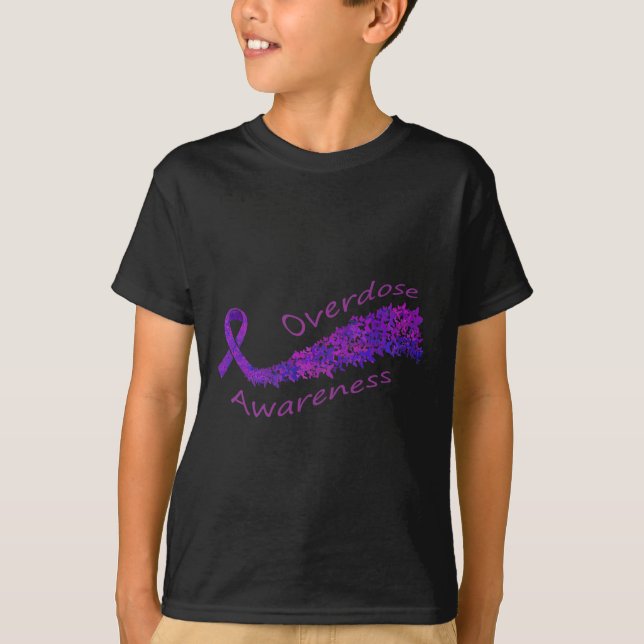 T-shirt Cadeau Papillon Ruban Violet de Sensibilisation  (Devant)