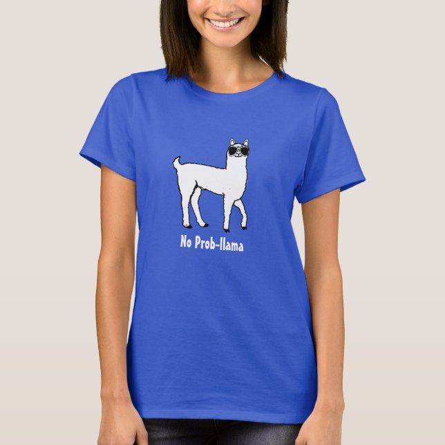 T-shirt Cadeau Parfait, mignonne Pas De Probe Llama Mama D (Devant)
