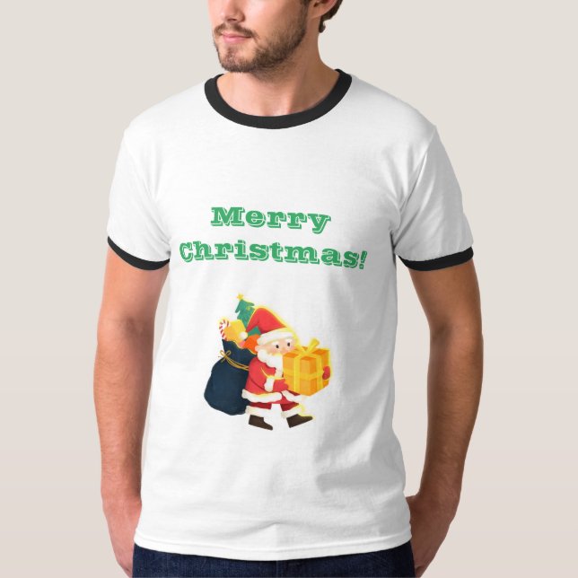 T-shirt Cadeau parfait voeux de Noël Texte imprimé (Devant)