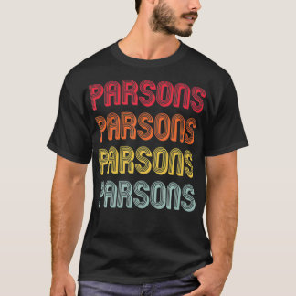 T-shirt Cadeau PARSONS Nom de famille Funny Retro Vintage