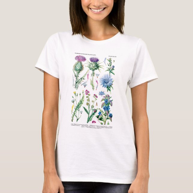 T-shirt Cadeau personnalisable anglais des fleurs sauvages (Devant)