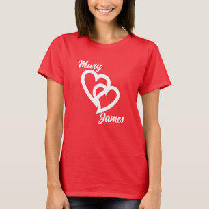 T-shirt Cadeau personnalisé Couple de Saint Valentin