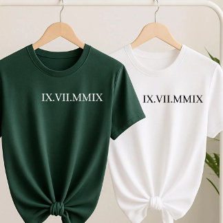T-shirt Cadeau personnalisé d'anniversaire en chiffres rom