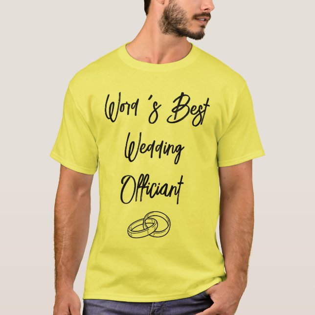 T-shirt Cadeau personnalisé de célébrant de mariage de la  (Devant)