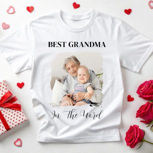 T-shirt Cadeau personnalisé de grand-mère avec photo pour