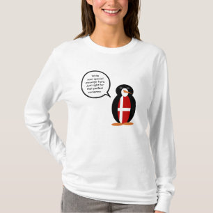 T-shirt Cadeau personnalisé Drapeau danois Faune Manchot