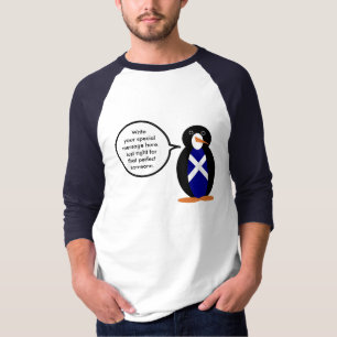 T-shirt Cadeau personnalisé Drapeau Ecosse Faune Manchot
