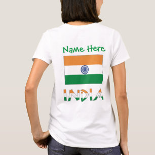 T-shirt Cadeau personnalisé Drapeau Indien Femmes
