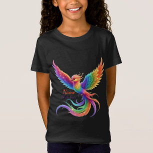 T-Shirt Cadeau Personnalisé Phoenix Arc-en-Ciel Nom Date d