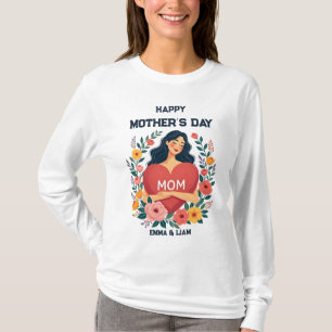 T-shirt Cadeau personnalisé pour la fête des mères pour ma