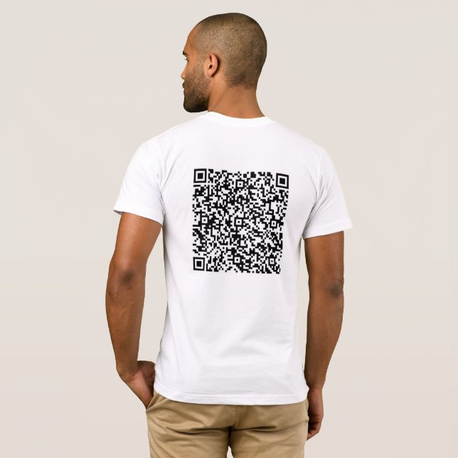 T-shirt cadeau personnalisé QR Code Scan Info amus (Dos entier)