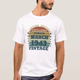 T-shirt Cadeau personnalisé vintage 80e anniversaire