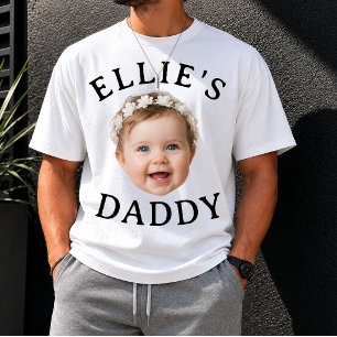 T-shirt Cadeau photo personnalisé du visage de bébé Papa M