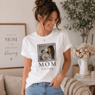 T-shirt Cadeau Photo Personnalisé pour Maman Moder