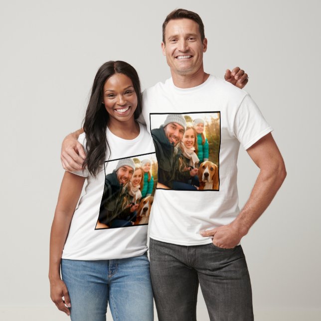 T-shirt Cadeau photo | Photo de famille personnalisée mode (Unisexe)