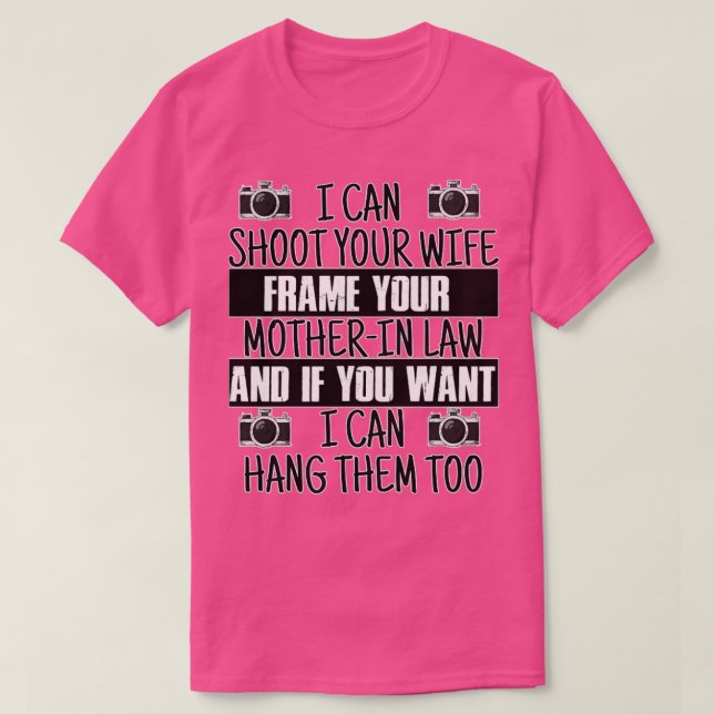 T-shirt cadeau photographe (Design devant)