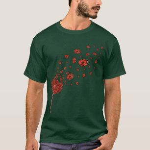 T-shirt Cadeau pissenlit coléoptère motif coccinelle vinta